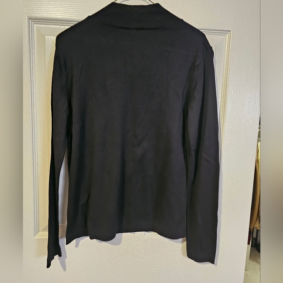 Vintage Talbots Black Mock Turtleneck Sweater sz S NWT - Picture 2 of 4